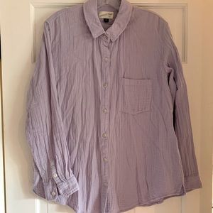 Universal Thread pale lavender cotton button down shirt.